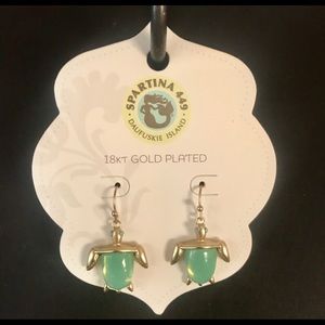 Spartina 449 Gold Plated Turtle Earrings